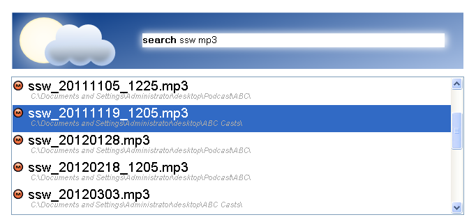 Looking for MP3s...